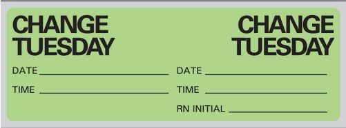 Iv Label Paper Permanent Change Tuesday